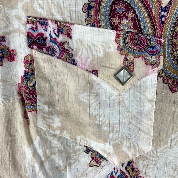 Ariat Paisley Long Sleeves Button Up Long Sleeves Top Size XS - Picture 9 of 9